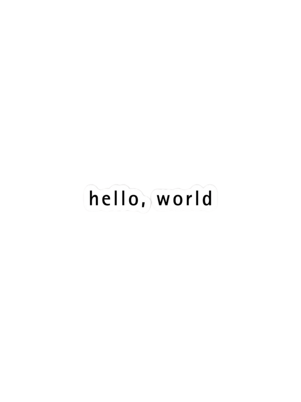 Hello World Sticker