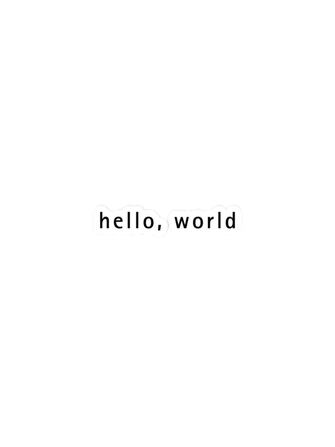 Hello World Sticker