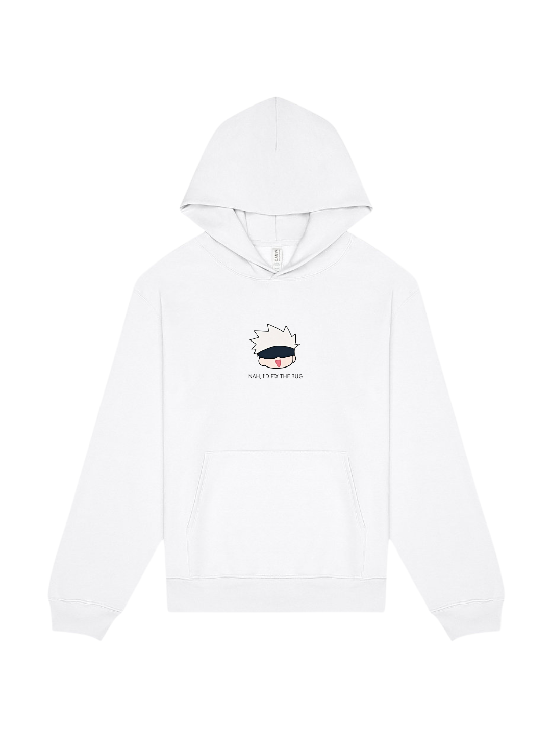Nah, I'll Fix This Bug Premium Oversized Hoodie - White